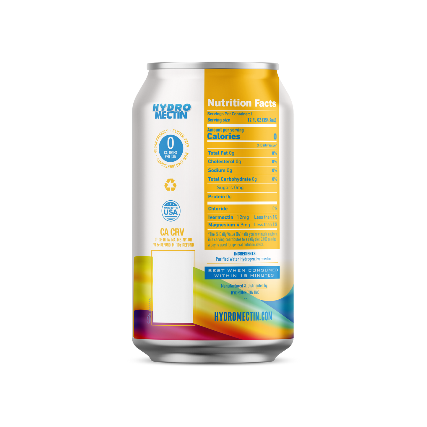 HydroMectin: Anti-Parasitic Hydrogen Water - 12-Pack of 12oz cans